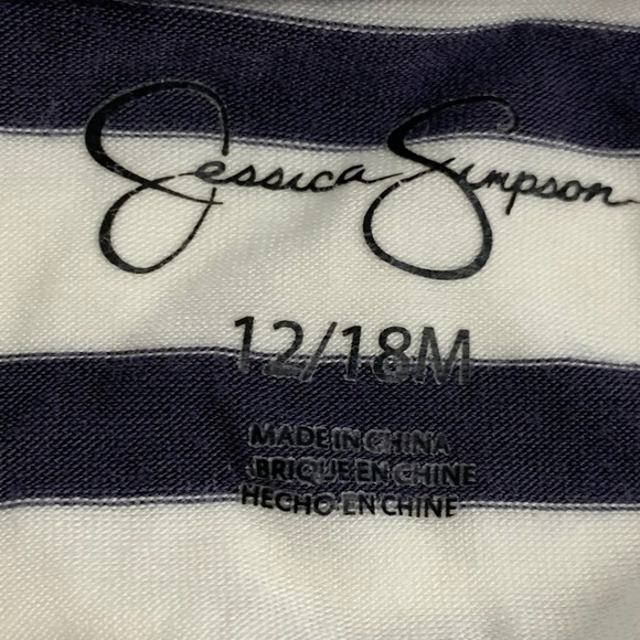 Jessica Simpson girl’s striped Pineapple floral embroidery 2 piece Outfit set - Picture 6 of 12